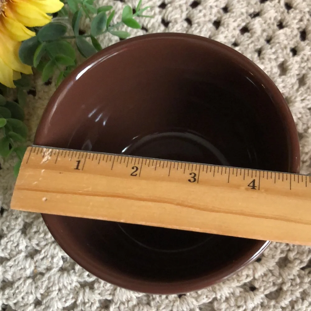 Rae Dunn SUNDAE Dessert Bowl with Brown Drip